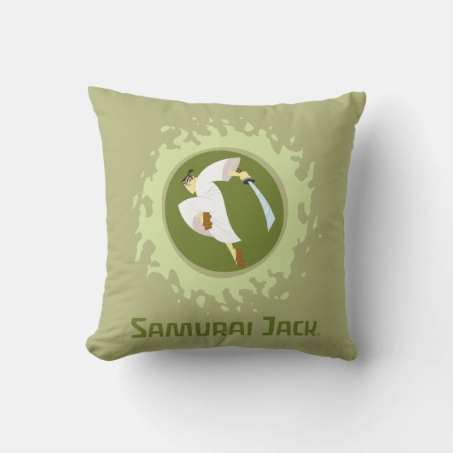 Samurai Jack Leaping Graphic Kudde (Framsida)
