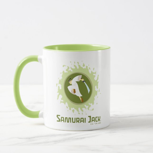 Samurai Jack Leaping Graphic Mugg (Vänster)