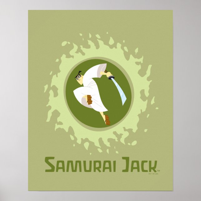 Samurai Jack Leaping Graphic Poster (Framsidan)