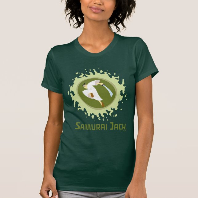 Samurai Jack Leaping Graphic T Shirt (Framsida)