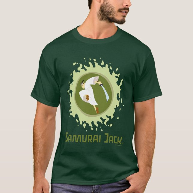 Samurai Jack Leaping Graphic T Shirt (Framsida)