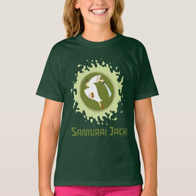 Samurai Jack Leaping Graphic T Shirt (Framsida)