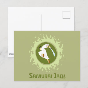 Samurai Jack Leaping Graphic Vykort