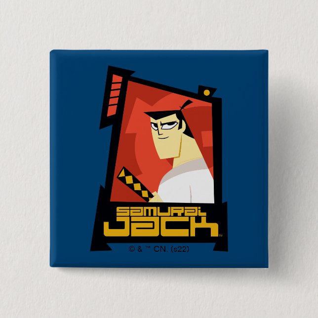 Samurai Jack Lyst Framtida Ram Grafisk Knapp (Framsida)