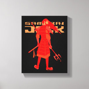 Samurai Jack Red Warrior Graphic Canvastryck