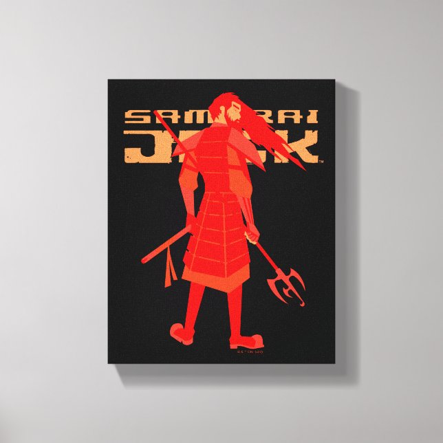Samurai Jack Red Warrior Graphic Canvastryck (Framsida)