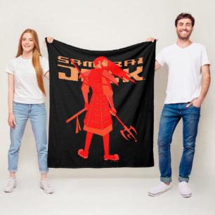 Samurai Jack Red Warrior Graphic Fleecefilt
