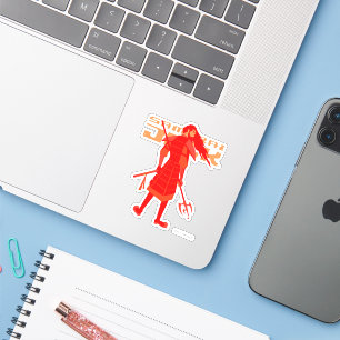 Samurai Jack Red Warrior Graphic Klistermärken