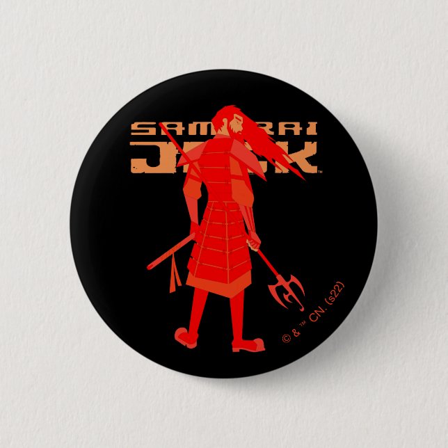 Samurai Jack Red Warrior Graphic Knapp (Framsida)