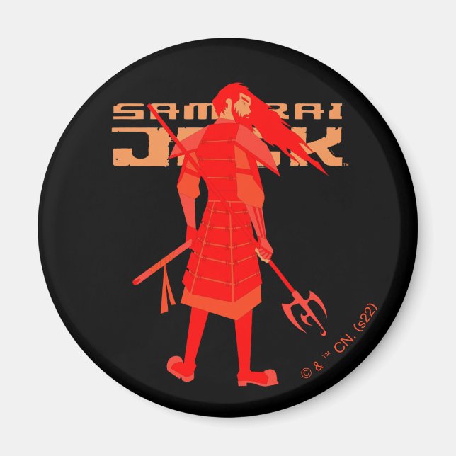 Samurai Jack Red Warrior Graphic Magnet (Framsidan)