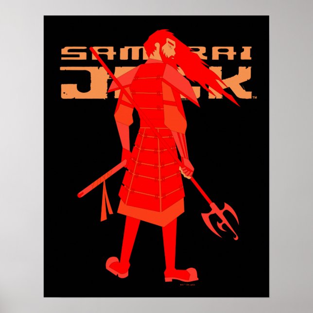 Samurai Jack Red Warrior Graphic Poster (Framsidan)