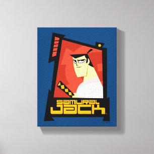 Samurai Jack Smiling Futuristiska Ram Graphic Canvastryck