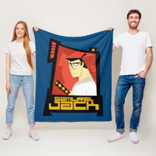 Samurai Jack Smiling Futuristiska Ram Graphic Fleecefilt