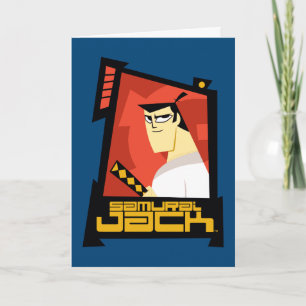 Samurai Jack Smiling Futuristiska Ram Graphic Kort