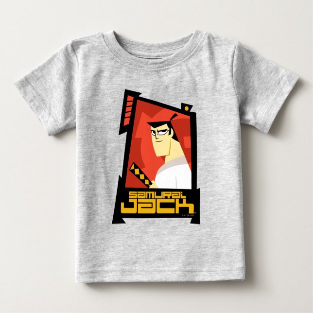 Samurai Jack Smiling Futuristiska Ram Graphic T Shirt (Framsida)
