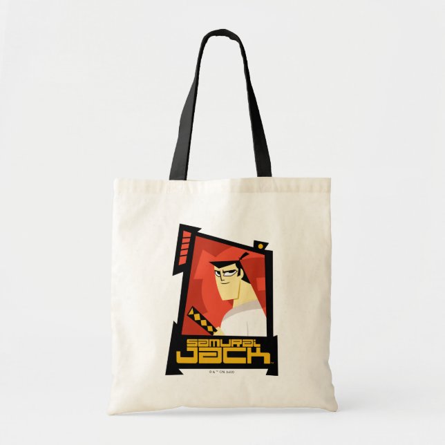 Samurai Jack Smiling Futuristiska Ram Graphic Tygkasse (Framsidan)