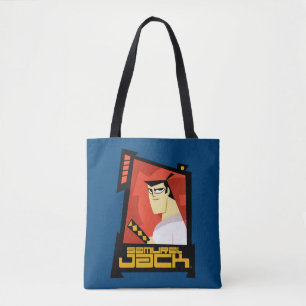 Samurai Jack Smiling Futuristiska Ram Graphic Tygkasse