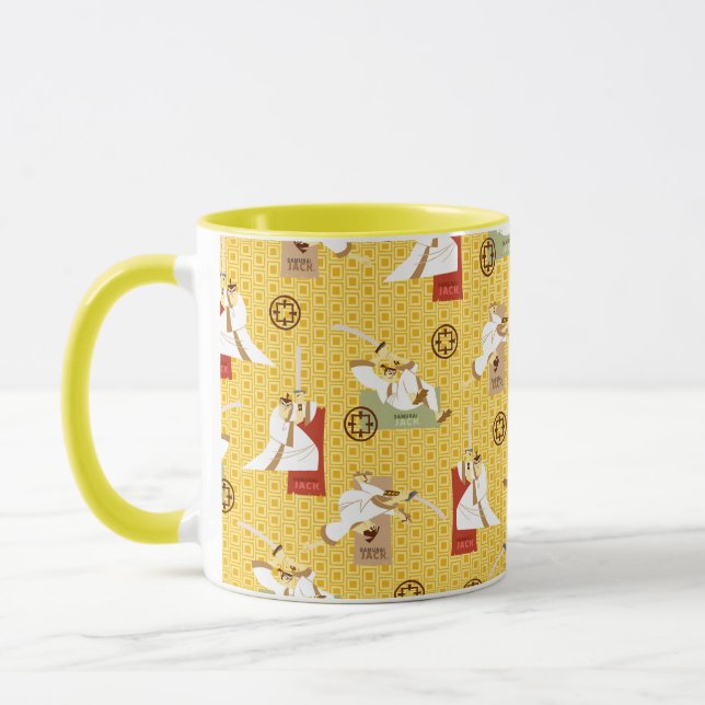 Samurai Jack Sword Poses Character Art Pattern Mugg (Vänster)