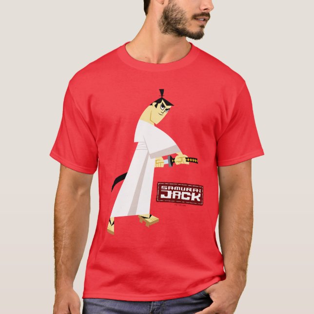 Samurai Jack Teckning Sword T Shirt (Framsida)