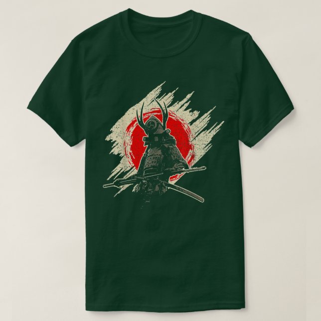 Samurai Japan Japansk Warrior T-Shirt (2) (Design framsida)