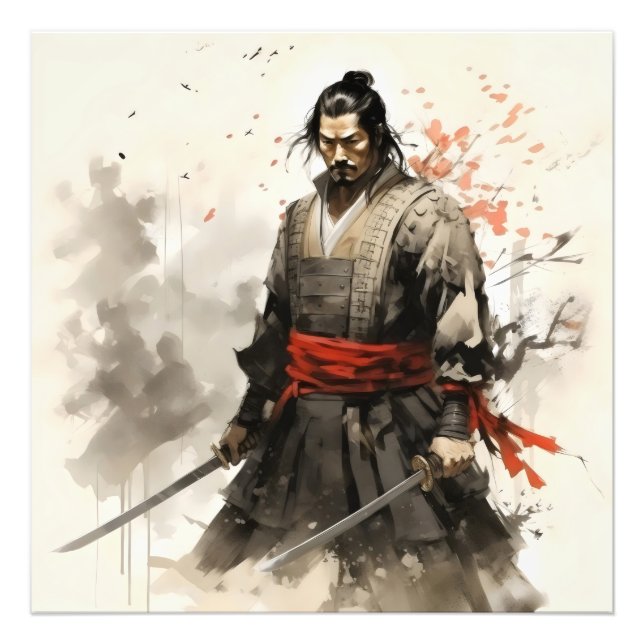 Samurai Japan Warrior Fototryck (Framsidan)