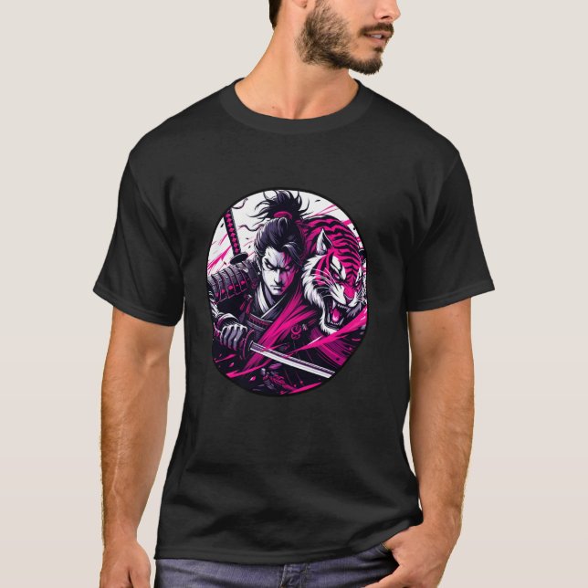 Samurai Japanese Encounter Anime Meets Samurai In  T Shirt (Framsida)
