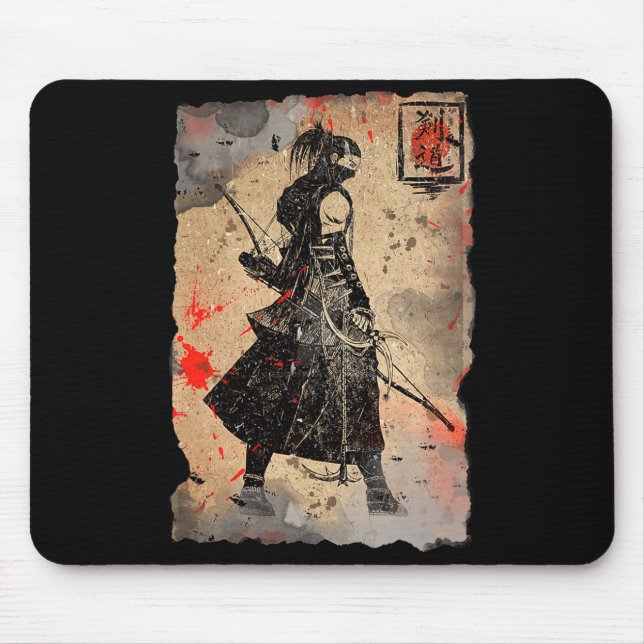 Samurai Japanese Retro Art Print Bushido Premium T Musmatta (Framsidan)