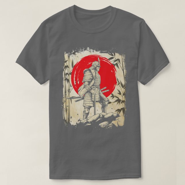 Samurai Japanese Warrior Hero Japan Swordsmen  T Shirt (Design framsida)