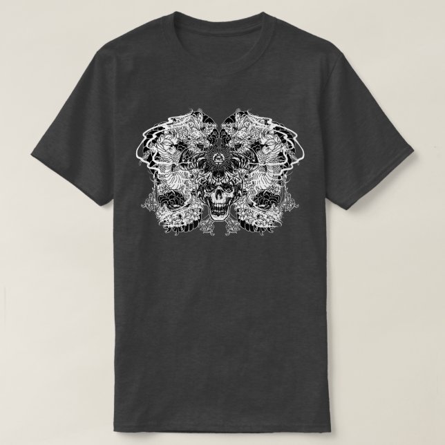 Samurai japansk draktatuering stil (2) t shirt (Design framsida)