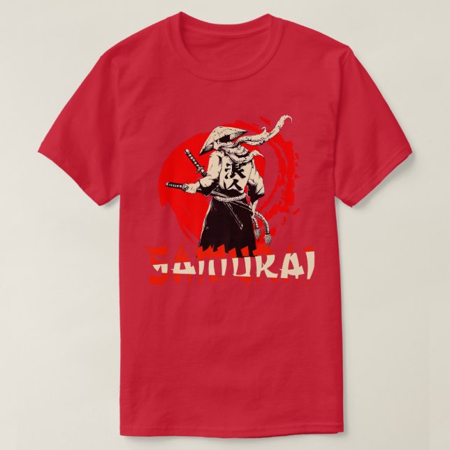 Samurai japansk krigare bushido swordsman Premium T Shirt (Design framsida)
