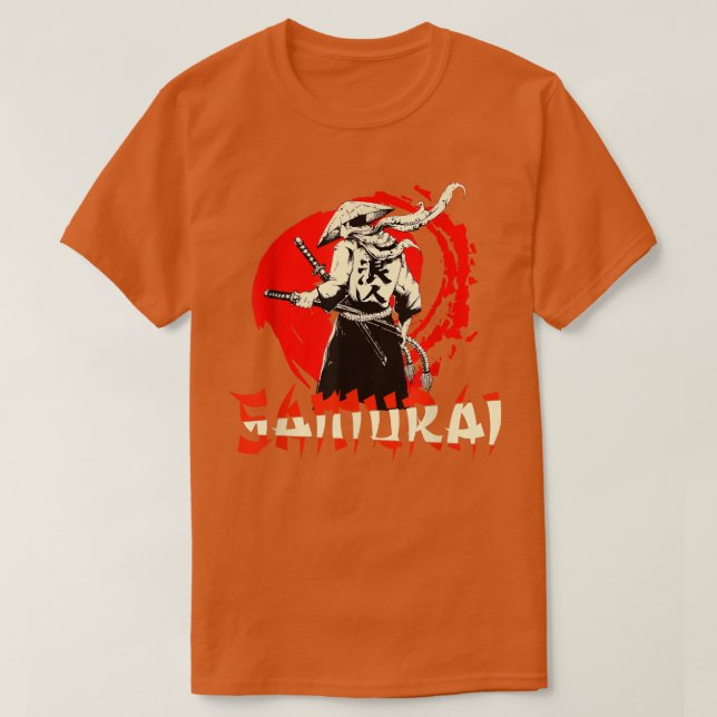 Samurai japansk krigare bushido swordsman t shirt (Design framsida)