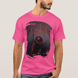 Samurai - japansk krigare med sword Carved Writ T Shirt