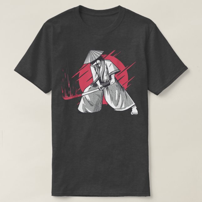 Samurai japansk Sword Katana Warrior T Shirt (Design framsida)