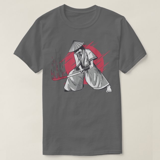 Samurai Japansk T-Shirt - Sword Katana Warr (Design framsida)