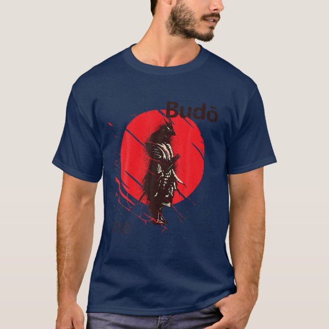 Samurai Japanska Art Print Bushido Code Way of the T Shirt (Framsida)