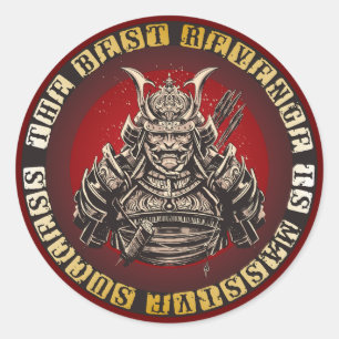 Samurai - Japanska krigare citat Runt Klistermärke