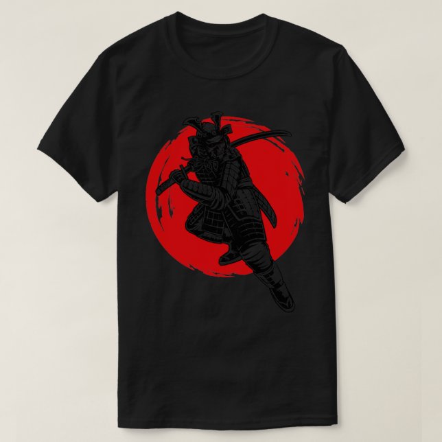 Samurai Japanska Warrior Bushido T Shirt (Design framsida)
