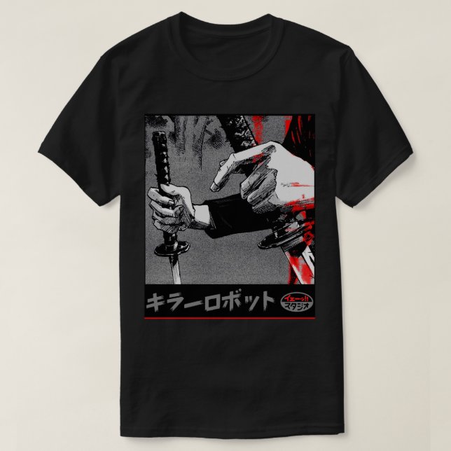 Samurai Japanska Warrior Urban Stil T Shirt (Design framsida)