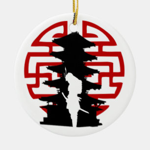 Samurai Julgransprydnad Keramik