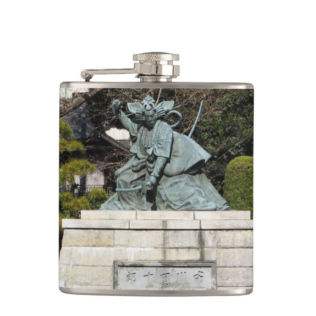 Samurai Kamakura Gongoro Kagemasa Kabuki Statue Fickplunta (Framsidan)