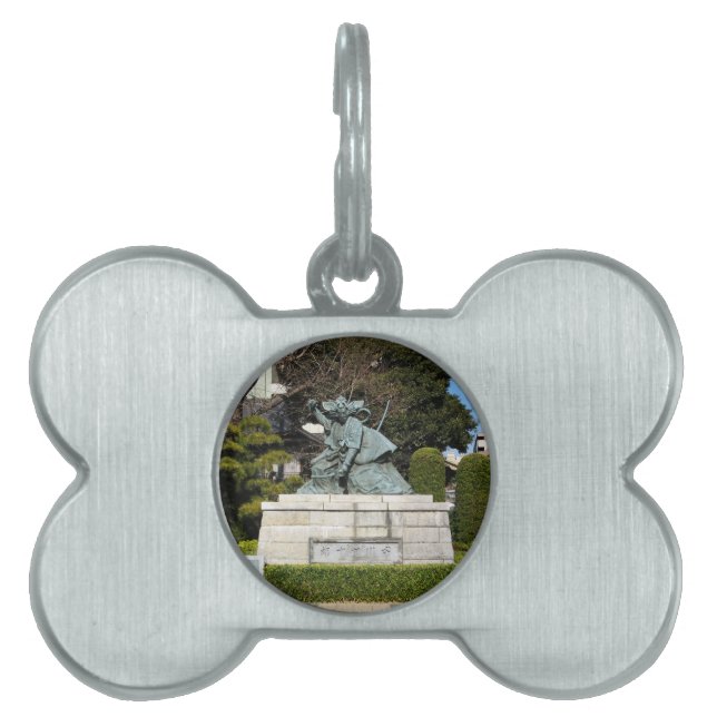 Samurai Kamakura Gongoro Kagemasa Kabuki Statue ID-bricka Husdjur (Framsidan)