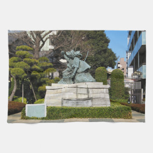 Samurai Kamakura Gongoro Kagemasa Kabuki Statue Kökshandduk