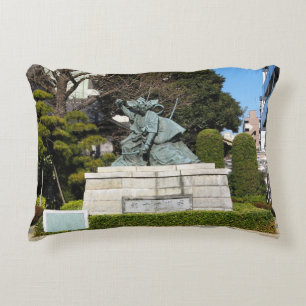Samurai Kamakura Gongoro Kagemasa Kabuki Statue Prydnadskudde