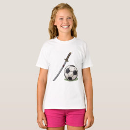 Samurai Katana and Soccer Ball - Japan T Shirt