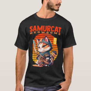 Samurai Kattunge Realm där cute möter elände T Shirt