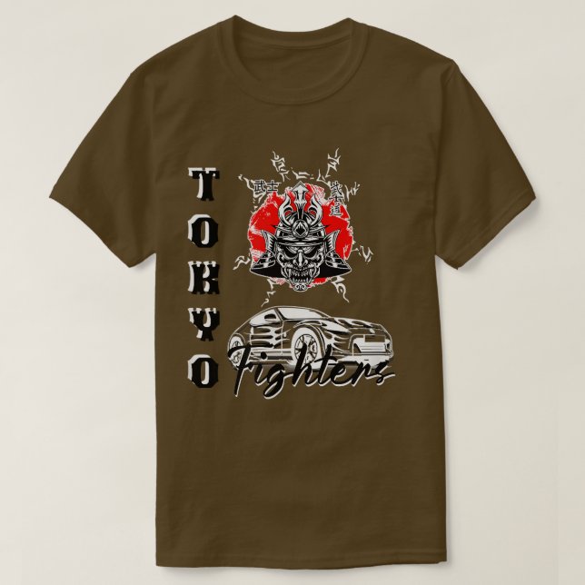 Samurai-krigare Japan Tokyo stil-kläder Fantastisk T Shirt (Design framsida)