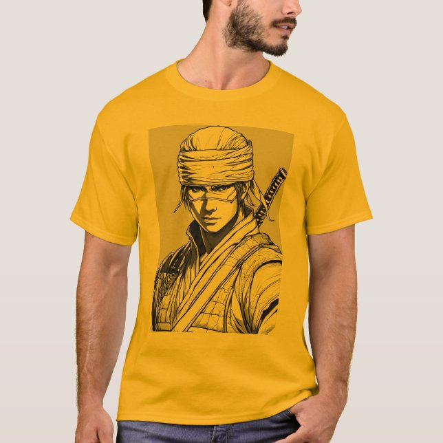 Samurai-krigare T Shirt (Framsida)