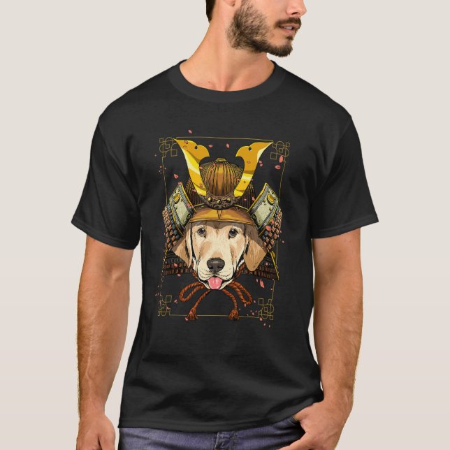 Samurai Labrador Retriever Dog Pet Japanese Warrio T Shirt (Framsida)