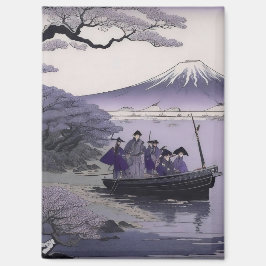 Samurai Magnet Mount Fuji Japanese Art