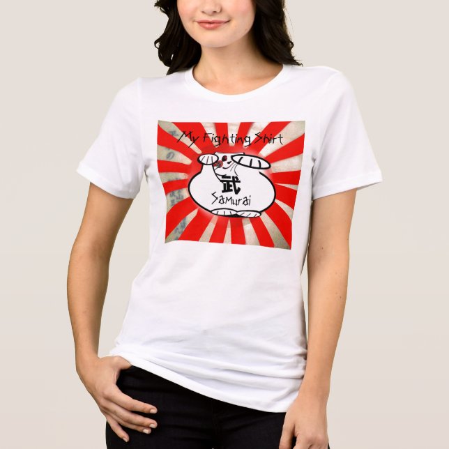 Samurai Maneki Neko Fighting Shirt Tröja (Framsida)